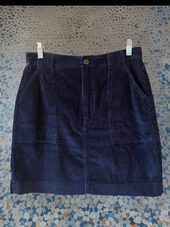 Gap Navy Blue Corduroy Skirt Women’s 8 Tall - Picture 6 of 8